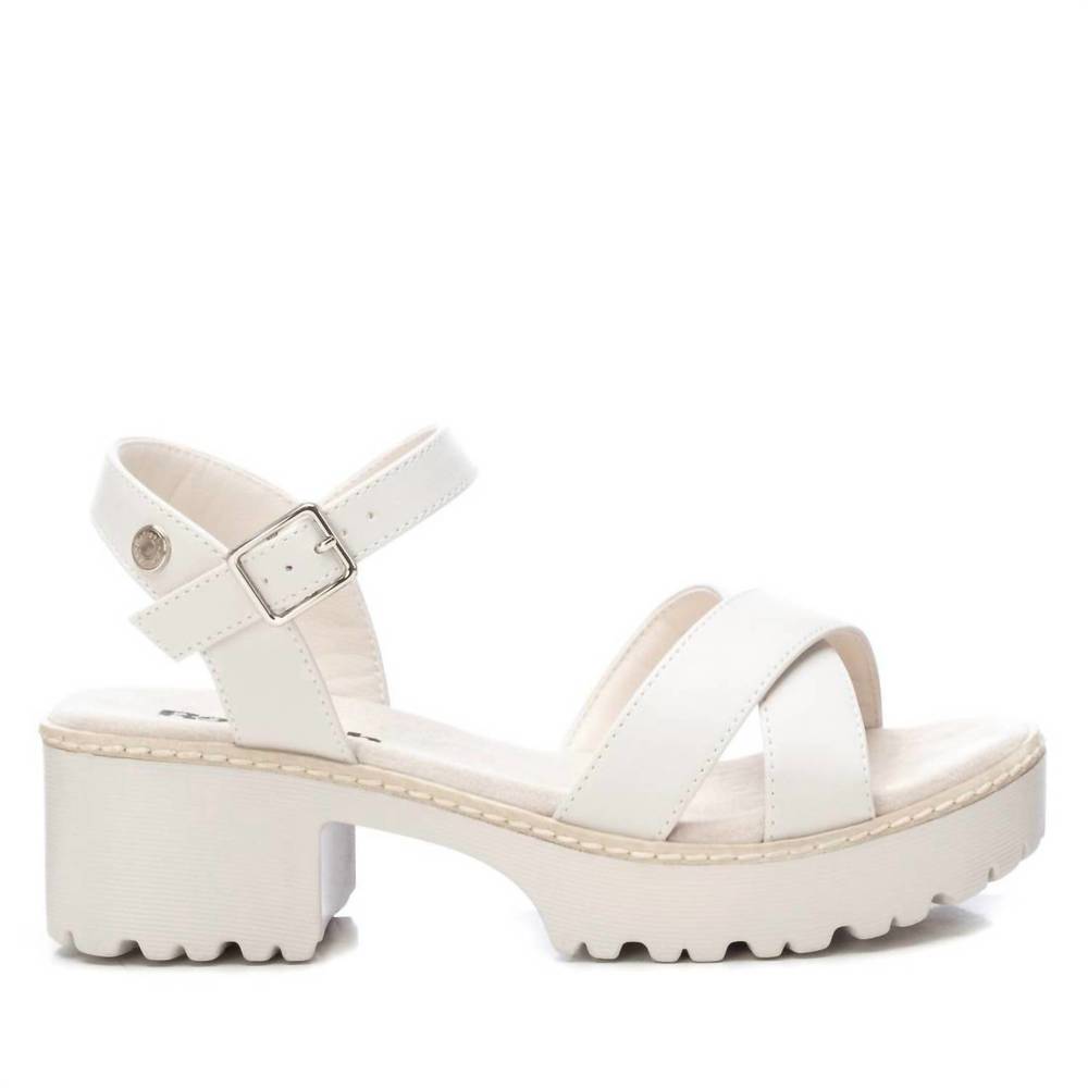NEW XTI women's heeled sandals in ice